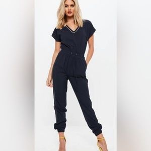 MISGUIDED Navy Blue Jumpsuit